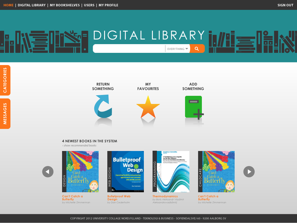 Digital Library - forside